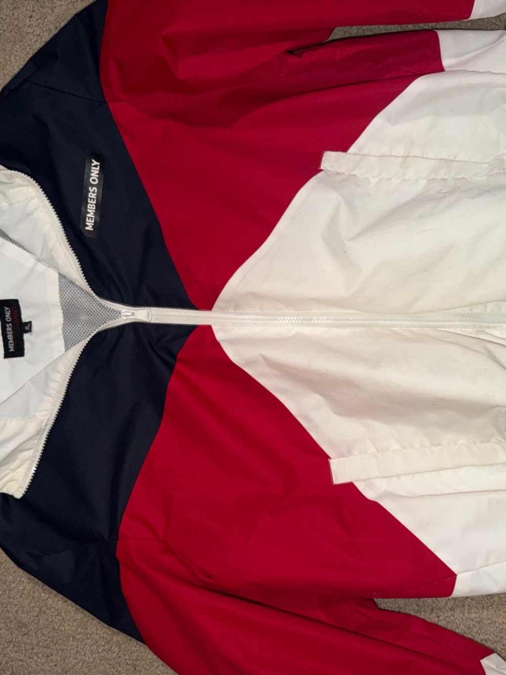 Members Only White and Black Sport Jacket - Picture 2 of 4